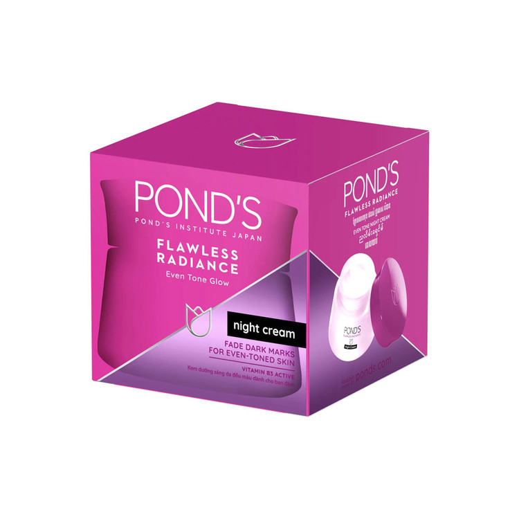 کرم ضدلک و روشن کننده شب پوندز فلولس رادیانس Ponds Flawless Radiance وزن 50 گرم