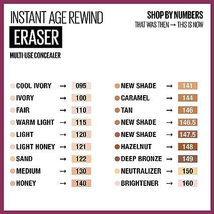 کانسیلر میبلین مدل Instant Anti-Age Eraser شماره 150