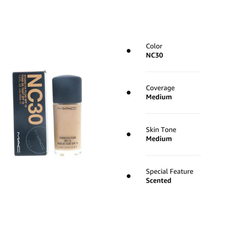 کرم پودر مک STUDIO FIX FLUID شمارهNC30اورجینال