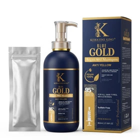شامپو کراتین کینگ blue gold 800 ml