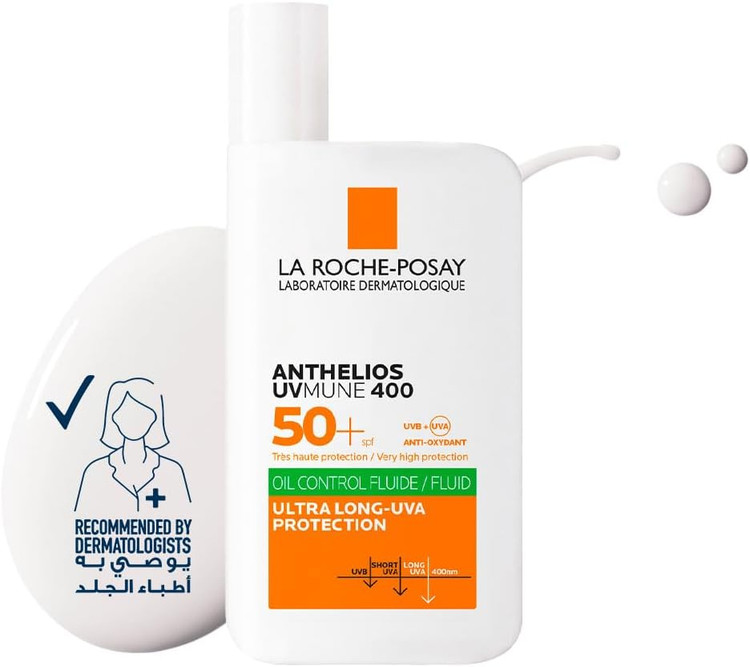ضد آفتاب بی رنگ پوست چرب لاروش پوزای La roche posay حجم 50ml