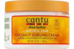 کرم مو بعد حمام شی باتر و نارگیل کنتو Cantu مدل Curling Cream وزن 340 گرم