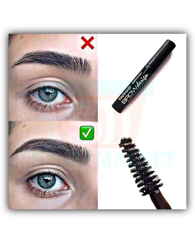 ریمل ابرو Brow Design فارماسی رنگ DARK BROWNحجم 5 میل
